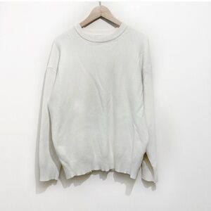 Zara Oversized Knit Sweater Size Large Cream White